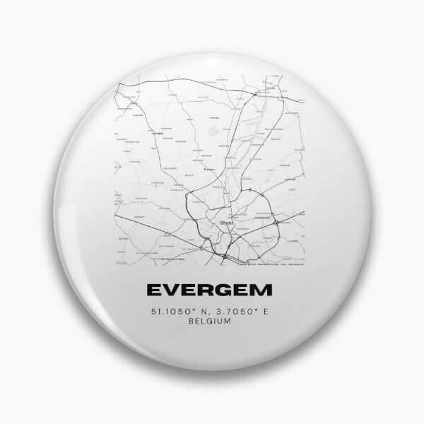 Item preview, Evergem Belgium Map | Minimalist Modern Black and White City Poster designed and sold by RM-Journey.