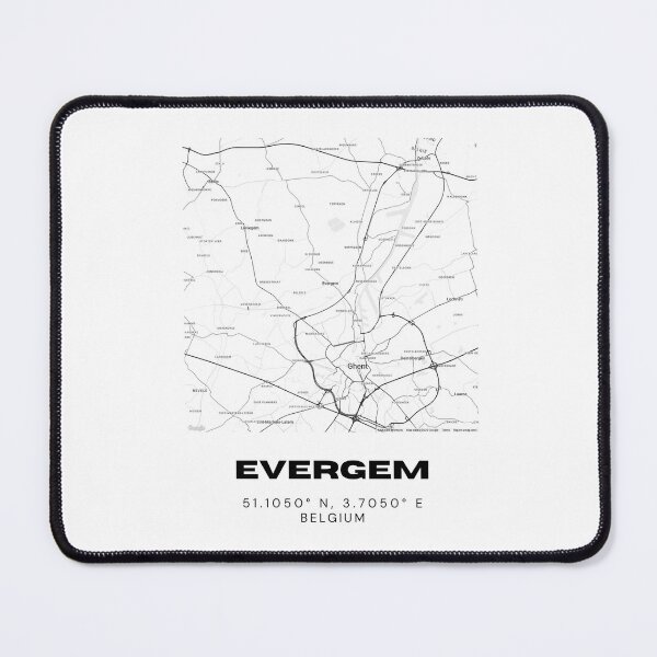 Item preview, Evergem Belgium Map | Minimalist Modern Black and White City Poster designed and sold by RM-Journey.