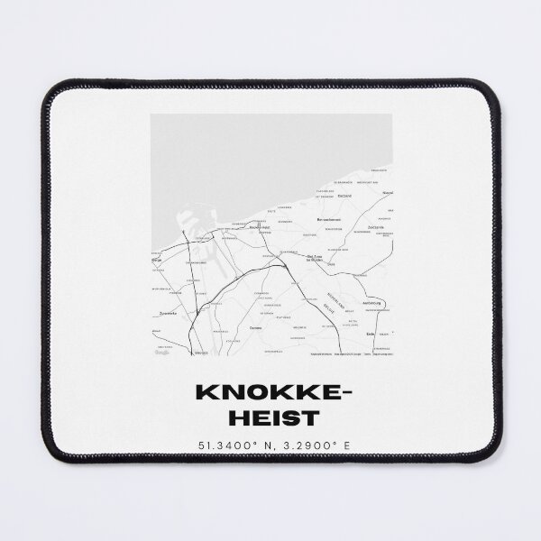 Item preview, Knokke-Heist Belgium Map | Minimalist Black and White Coastal City Poster designed and sold by RM-Journey.
