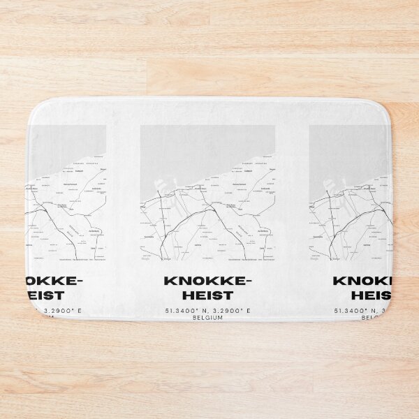 Item preview, Knokke-Heist Belgium Map | Minimalist Black and White Coastal City Poster designed and sold by RM-Journey.