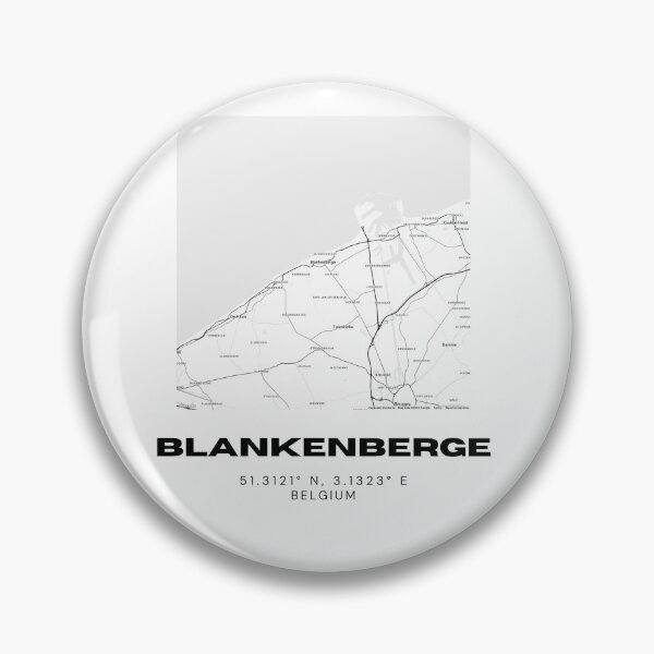 Item preview, Blankenberge Belgium Map | Modern Minimalist Black and White Coastal Poster designed and sold by RM-Journey.