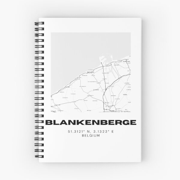 Item preview, Blankenberge Belgium Map | Modern Minimalist Black and White Coastal Poster designed and sold by RM-Journey.