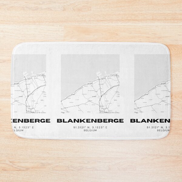 Item preview, Blankenberge Belgium Map | Modern Minimalist Black and White Coastal Poster designed and sold by RM-Journey.