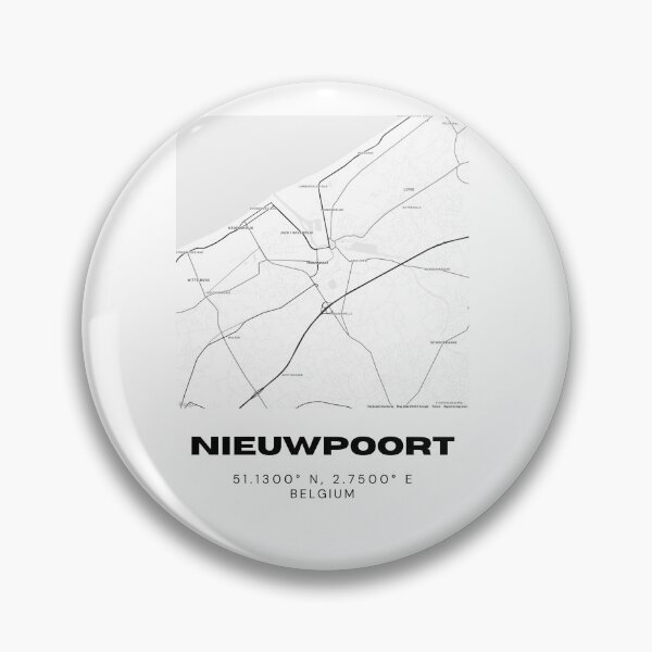 Item preview, Nieuwpoort Belgium Map | Minimalist Black and White Coastal City Poster designed and sold by RM-Journey.