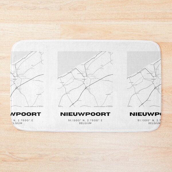 Item preview, Nieuwpoort Belgium Map | Minimalist Black and White Coastal City Poster designed and sold by RM-Journey.