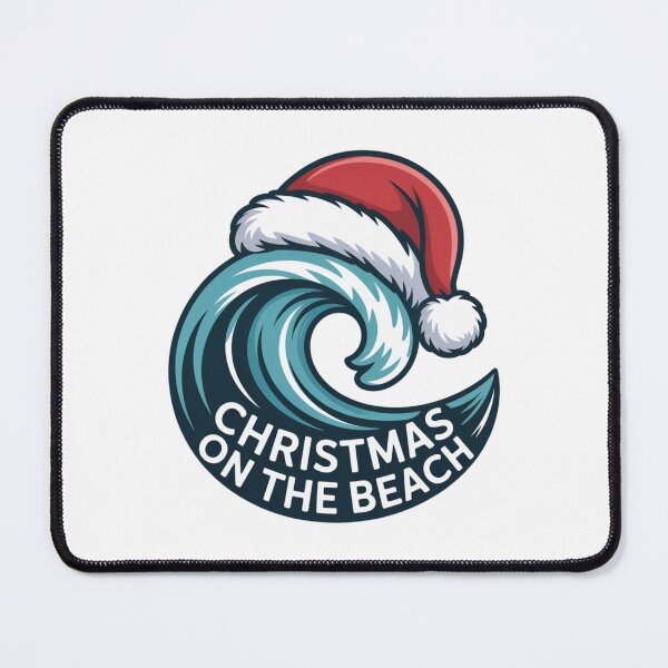 Item preview, Tropical Christmas Beach Lover Gift Ocean Wave Santa Hat designed and sold by chattsuede.