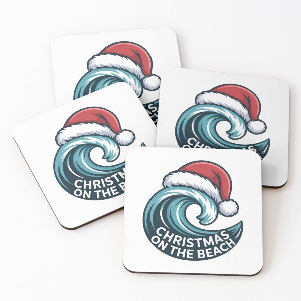 Item preview, Tropical Christmas Beach Lover Gift Ocean Wave Santa Hat designed and sold by chattsuede.