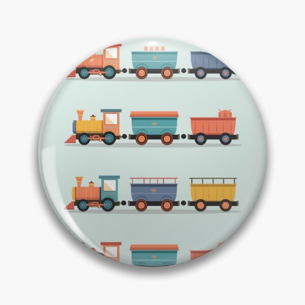 Artikelvorschau, Bunter Retro-Zug | Skandinavische Wandbildillustration für Kinderzimmer entworfen und verkauft von AM-little-shop.