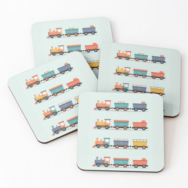 Item preview, Colorful Retro Train | Scandinavian Kids Wall Art Illustration designed and sold by AM-little-shop.
