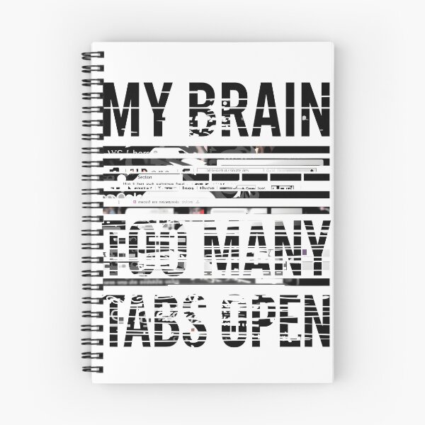 Aperçu de l'œuvre « Mon cerveau a trop d'onglets ouverts » créée et vendue par Bal Drops.