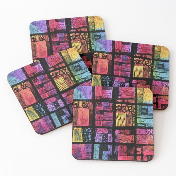 Item preview, Stained glass inspired block prints 01 designed and sold by EmilyDayDreams.