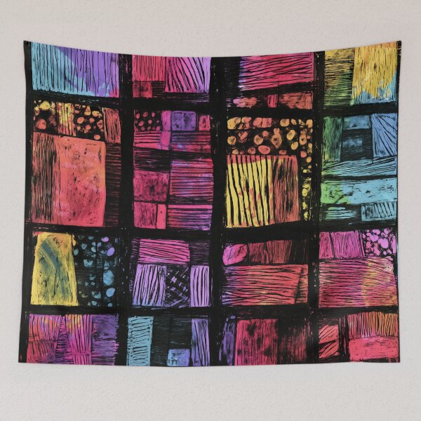 Item preview, Stained glass inspired block prints 01 designed and sold by EmilyDayDreams.