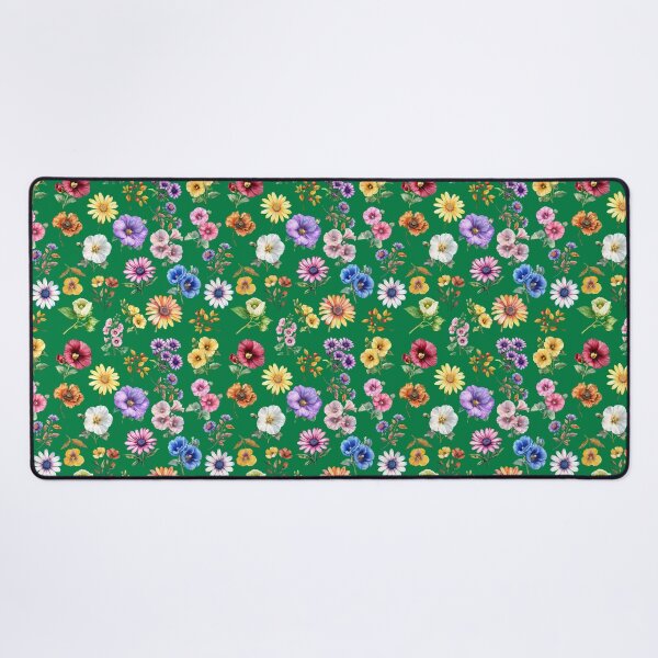 Item preview, Colorful Garden Flowers Watercolor Pattern - GREEN designed and sold by PAPIRO SIGLO XXI.