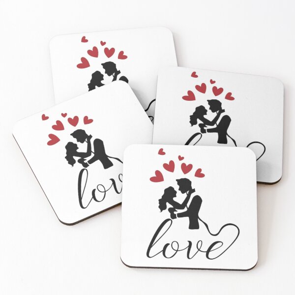 Item preview, Text: "LOVE", One line creating silhouettes of a loving man and woman, beautiful background white background, typography, logo, picture, graphics, hearts designed and sold by gulka8.