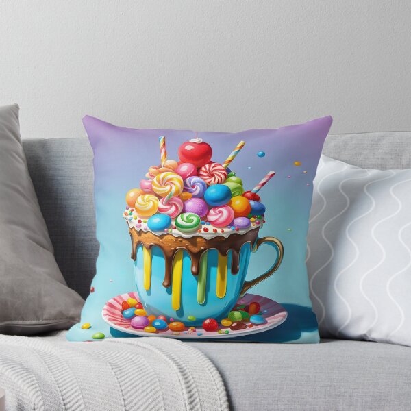 Item preview, Whimsical Candy Cup Cake – Playful Sweet Art Print designed and sold by PawPrintedArt.
