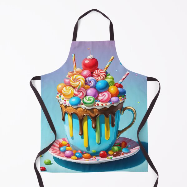 Item preview, Whimsical Candy Cup Cake – Playful Sweet Art Print designed and sold by PawPrintedArt.