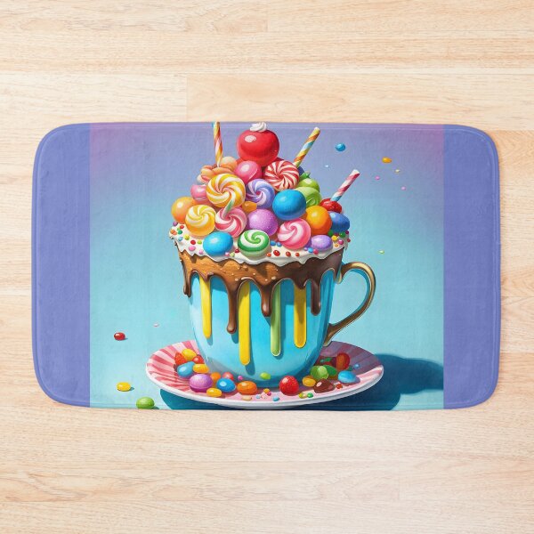 Item preview, Whimsical Candy Cup Cake – Playful Sweet Art Print designed and sold by PawPrintedArt.