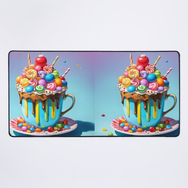 Item preview, Whimsical Candy Cup Cake – Playful Sweet Art Print designed and sold by PawPrintedArt.