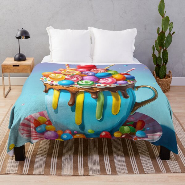 Item preview, Whimsical Candy Cup Cake – Playful Sweet Art Print designed and sold by PawPrintedArt.