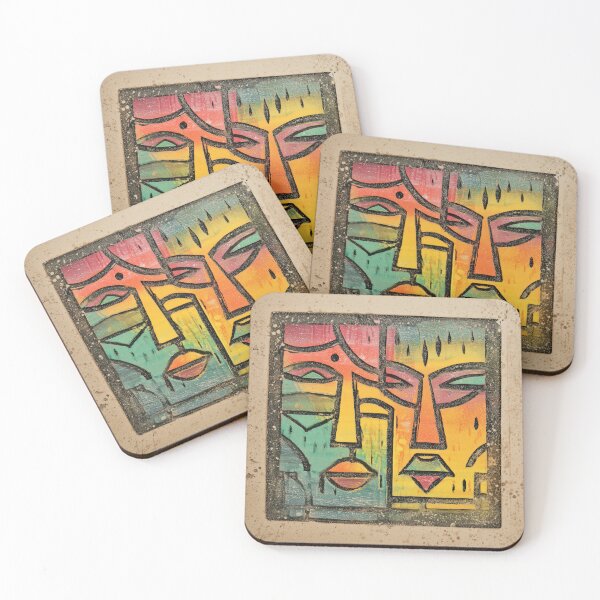 Item preview, Stained glass inspired block prints 03 designed and sold by EmilyDayDreams.