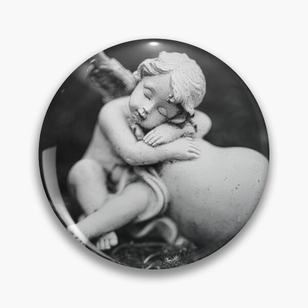 Item preview, Sleeping angel statue holding a heart – Cemetery Goat Gate, Bratislava designed and sold by RastislavS.
