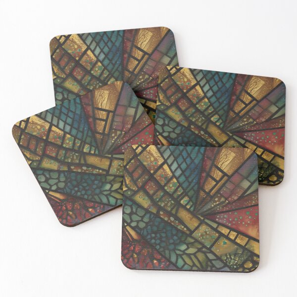 Item preview, Stained glass inspired block prints 04 designed and sold by EmilyDayDreams.