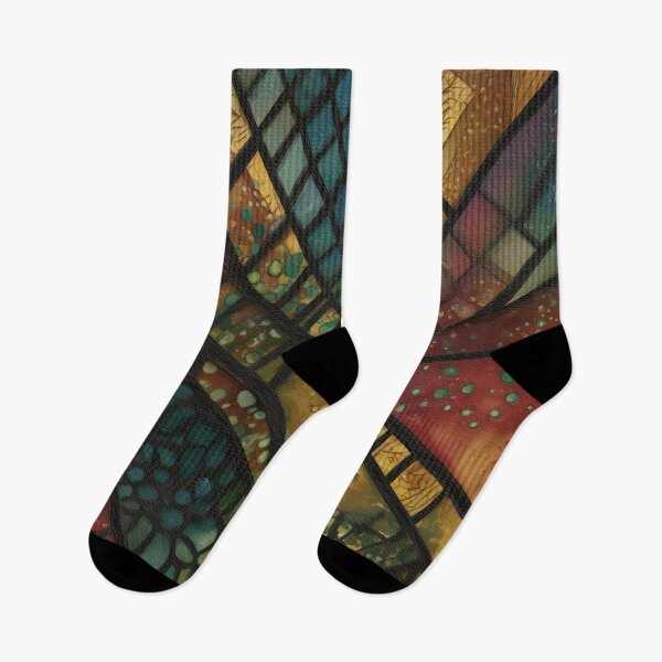 Item preview, Stained glass inspired block prints 04 designed and sold by EmilyDayDreams.