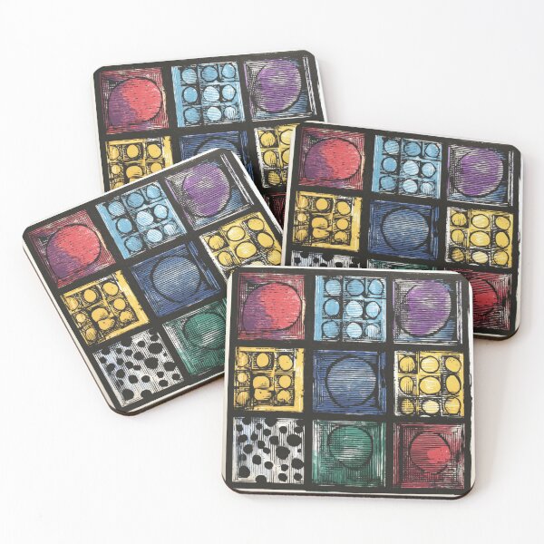 Item preview, Stained glass inspired block prints 06 designed and sold by EmilyDayDreams.