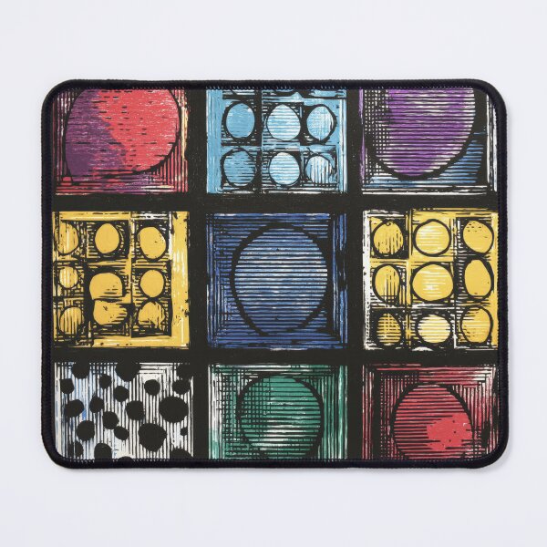 Item preview, Stained glass inspired block prints 06 designed and sold by EmilyDayDreams.