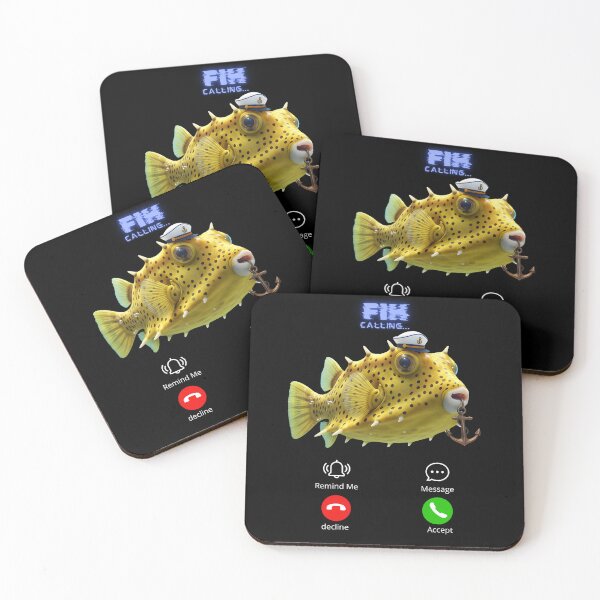 Item preview, Fih cringey -  Decline Accept Phone Call Fish Fih Calling Remind me Message - funny Accept  designed and sold by pigeon-blue.