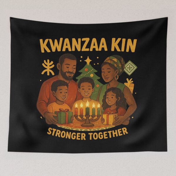 Item preview, Kwanzaa Kin – Stronger Together Family Celebration Design designed and sold by AddictiveDesign.