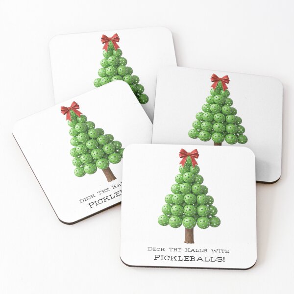 Item preview, Christmas Deck The Halls With Pickleballs   designed and sold by ArtFromBeyond.