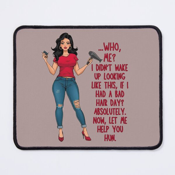 Item preview, Funny Hairstylist Quote – “Who, Me?” Salon Humor T-Shirt by Angie’s Empire Designs designed and sold by Angie's Empire Designs.