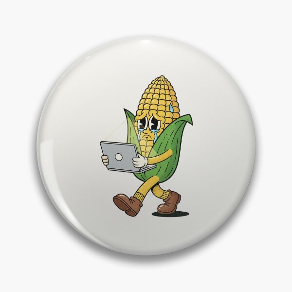 Item preview, Sad Corn on Laptop Retro Funny Meme designed and sold by HoopeStylee.