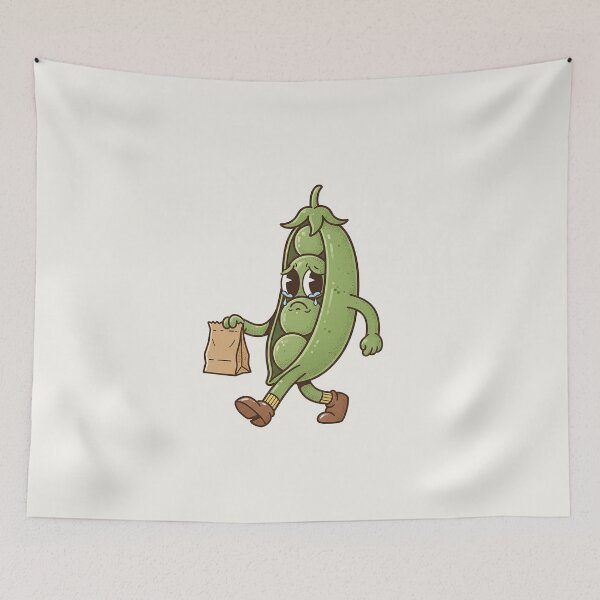 Item preview, Sad Pea Pod Walking Away Lunch Bag designed and sold by HoopeStylee.