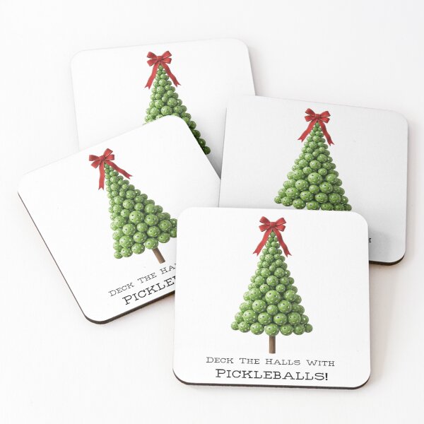 Item preview, Christmas Deck The Halls With Pickleballs   designed and sold by ArtFromBeyond.
