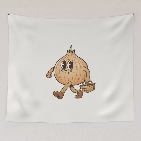 Item preview, Crying Onion Picnic Basket Retro Sad Meme designed and sold by HoopeStylee.