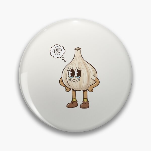 Item preview, Crying Garlic Thinking Rose Retro Sad Vibes designed and sold by HoopeStylee.
