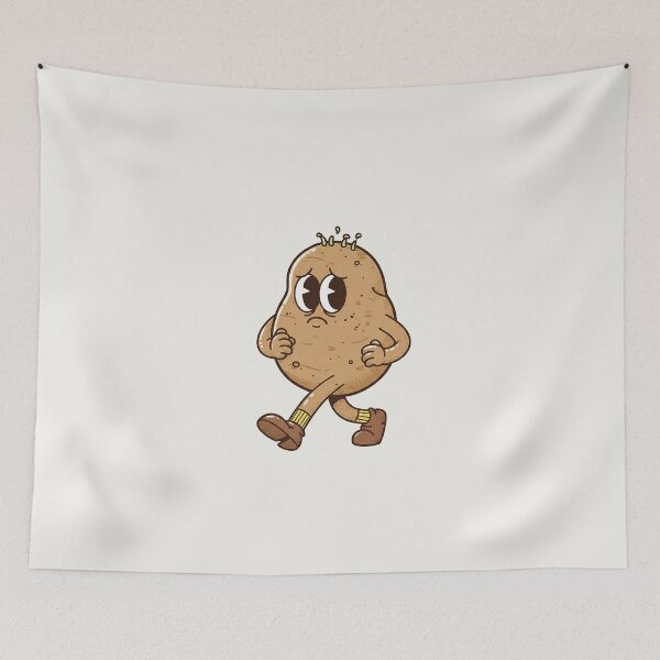 Item preview, Sad Sprouting Potato Retro Cartoon Walking Away designed and sold by HoopeStylee.