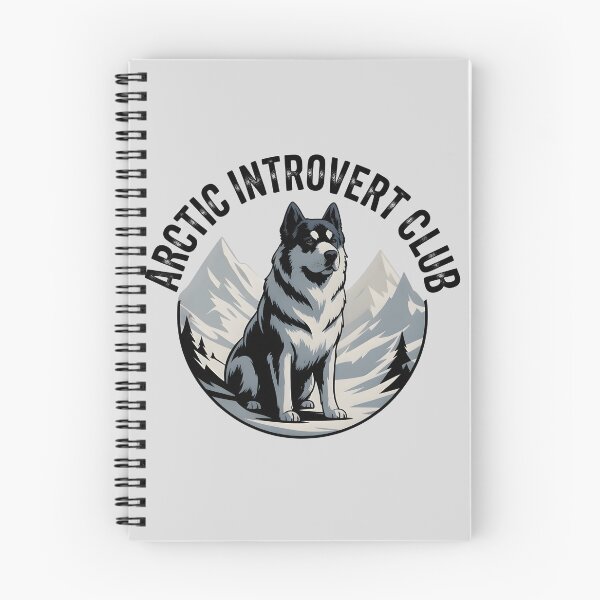 Item preview, Arctic Introvert Club – Husky Dog in Snowy Mountains Minimalist Adventure Design designed and sold by TrendPrinter.