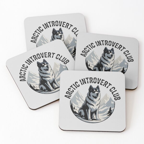Item preview, Arctic Introvert Club – Husky Dog in Snowy Mountains Minimalist Adventure Design designed and sold by TrendPrinter.