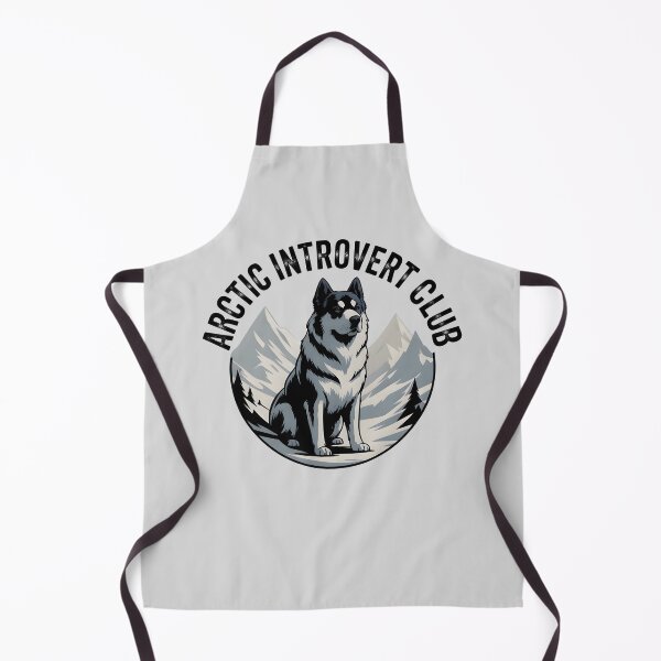 Item preview, Arctic Introvert Club – Husky Dog in Snowy Mountains Minimalist Adventure Design designed and sold by TrendPrinter.