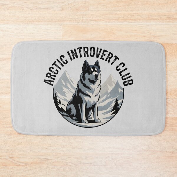 Item preview, Arctic Introvert Club – Husky Dog in Snowy Mountains Minimalist Adventure Design designed and sold by TrendPrinter.