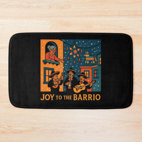 Item preview, Joy to the Barrio – Latino Christmas Posada Mariachi Design designed and sold by AddictiveDesign.