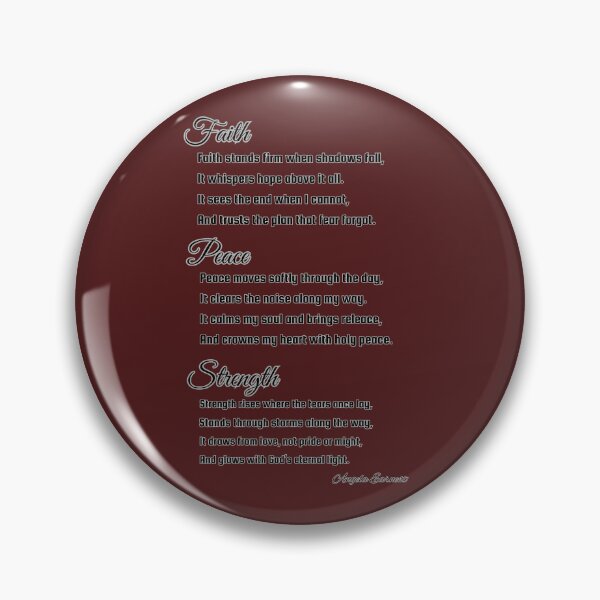 Item preview, Faith, Peace & Strength – Inspirational Christian Poem Design designed and sold by Angie's Empire Designs.