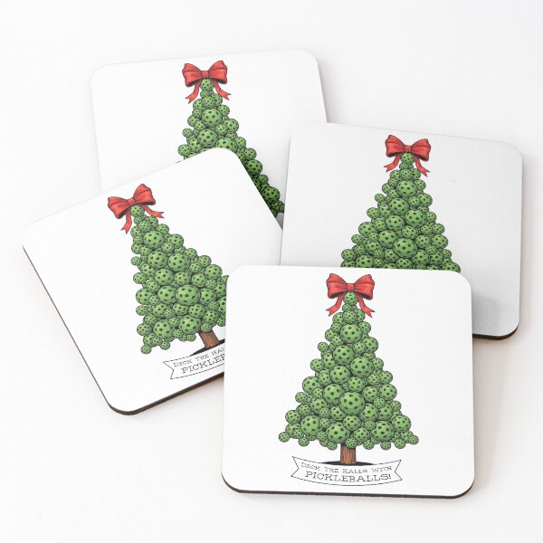 Item preview, Christmas Deck The Halls With Pickleballs   designed and sold by ArtFromBeyond.
