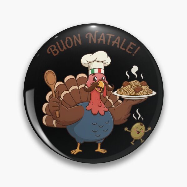 Item preview, Buon Natale Italian Chef Turkey Christmas Design designed and sold by BeautifulEye.