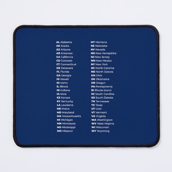 Item preview, 50 States List in USA – Blue & White Edition designed and sold by AnnSign.