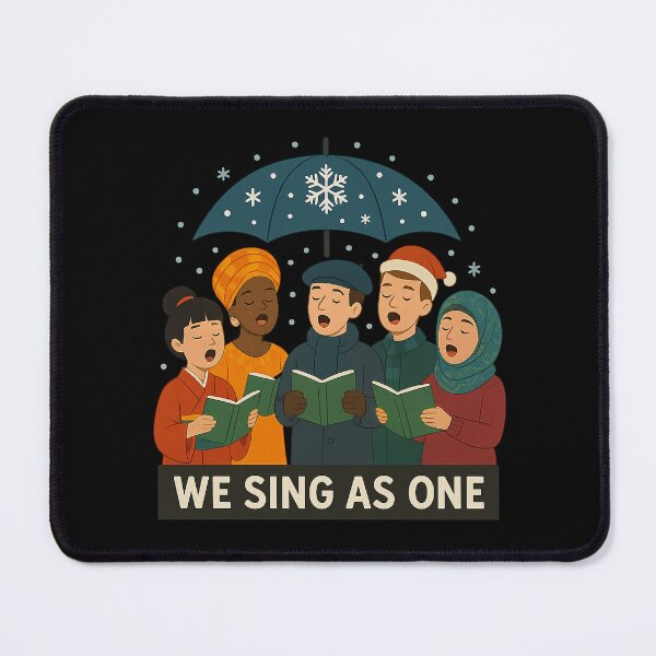 Item preview, We Sing As One – Multicultural Holiday Choir Unity Design designed and sold by AddictiveDesign.