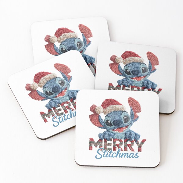 Item preview, Stitch Merry Christmas | Fluffy Santa Hat Plaid Knitted Lettering Design designed and sold by Krasnovaovaova.